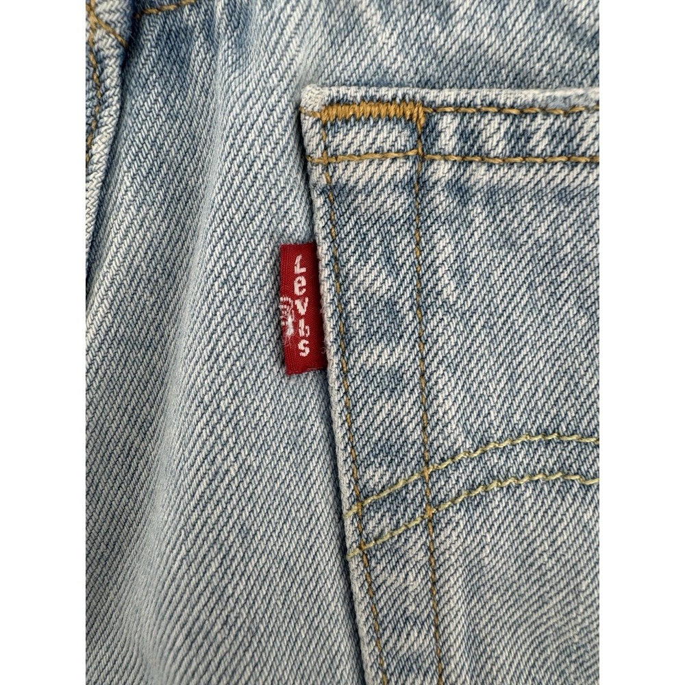 Levi's 501 Women's High Rise Cut Off Blue Denim Shorts Button Fly Size 27W - Picture 5 of 10